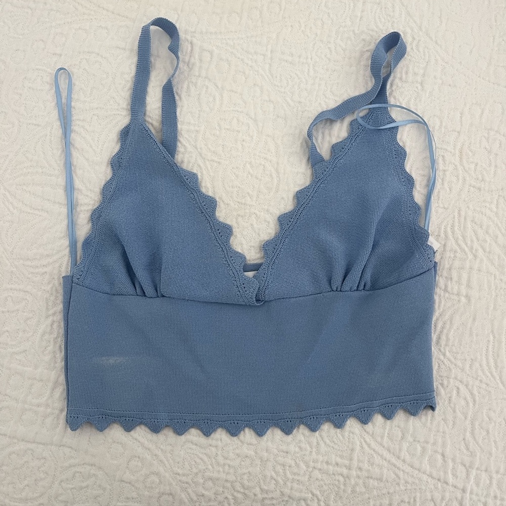 Zara scalloped bra top